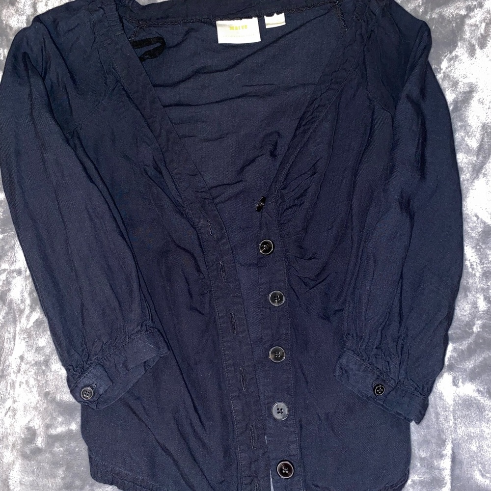 Anthropologie Maeve Midnight Top
